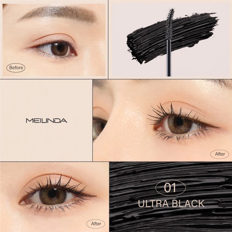 MC6023 1ชิ้น MEILINDA Ultra lift & long mascara  Ultra lift & long mascara อัลตร้า ลิฟท์ แอนด์ ลอง มาสคาร่า